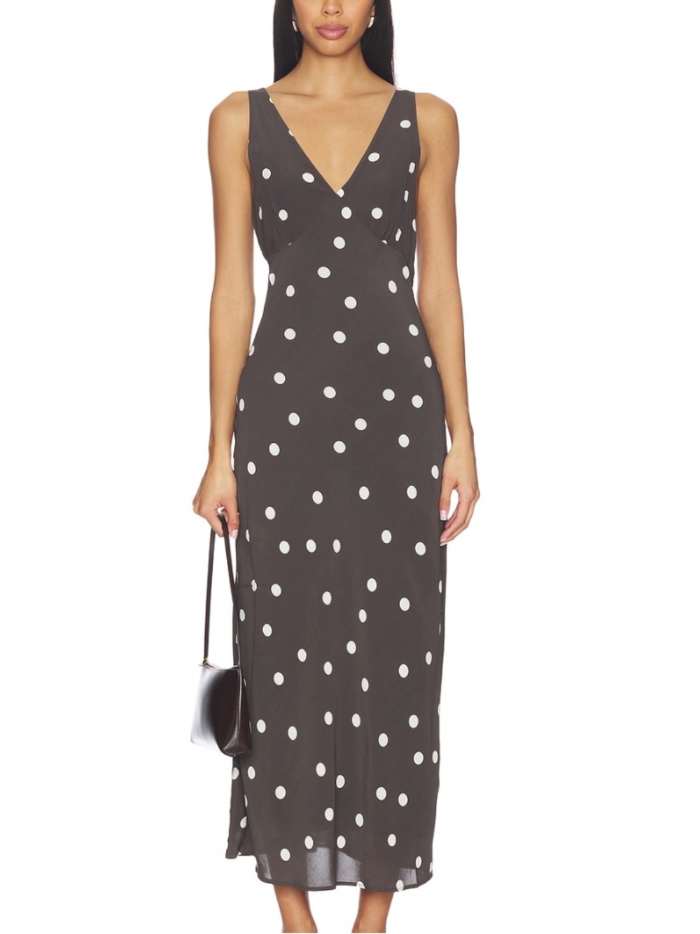 Favorite Daughter The Anyday Anytime Dress in Espresso Polka Dot NWT | Size 10